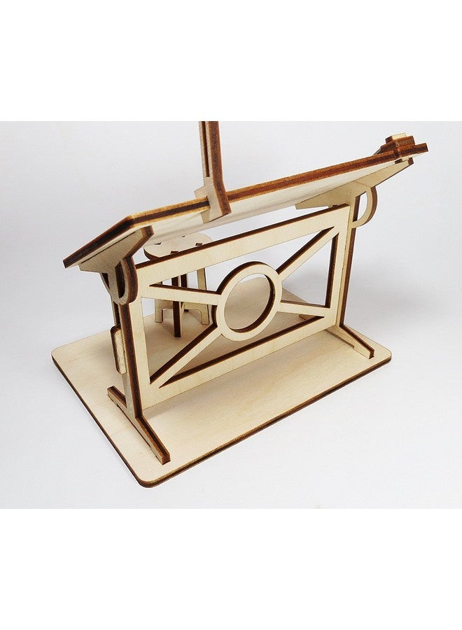 StonKraft Wooden 3D Puzzle Miniature Drafting Table - Home Decor, Construction Toy, Modeling Kit, School Project - Easy to Assemble - Image 3