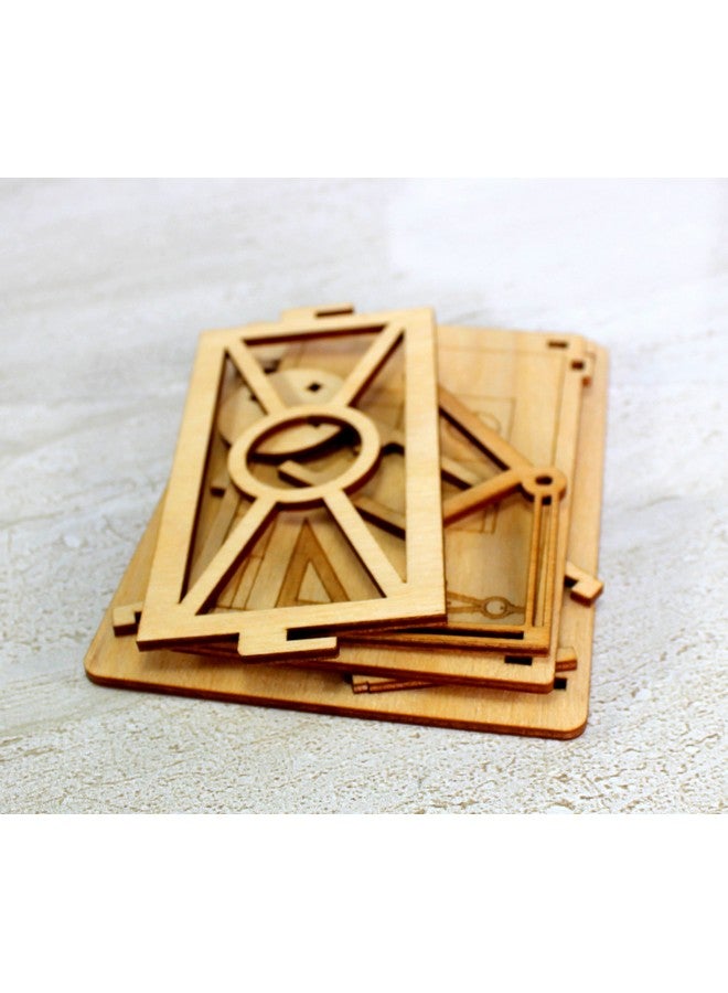 StonKraft Wooden 3D Puzzle Miniature Drafting Table - Home Decor, Construction Toy, Modeling Kit, School Project - Easy to Assemble - Image 5