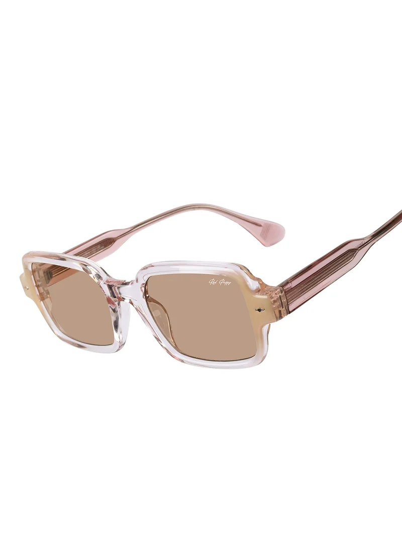 Woggles  Red Pappy Crescendo Brown Rectangle Sunglasses for Women | Best Price UAE