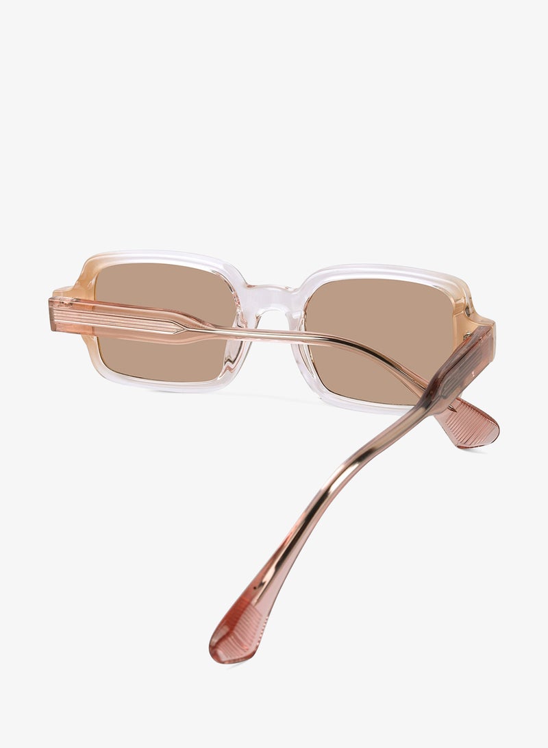 Woggles Red Pappy Crescendo Brown Rectangle Sunglasses - Image 2