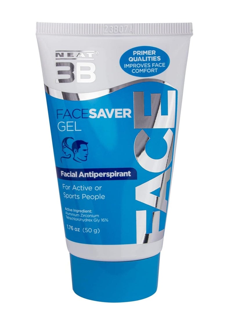 NEAT FEAT Neat Feat 3B Face Saver Antiperspirant Gel for Facial Perspiration & Shine, White and Blue, 1.76 Fl Oz - Image 1