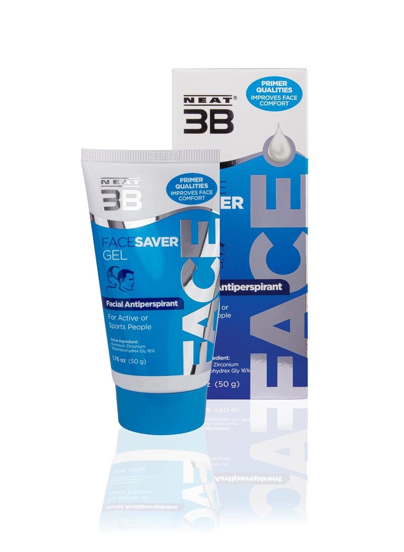 NEAT FEAT Neat Feat 3B Face Saver Antiperspirant Gel for Facial Perspiration & Shine, White and Blue, 1.76 Fl Oz - Image 3
