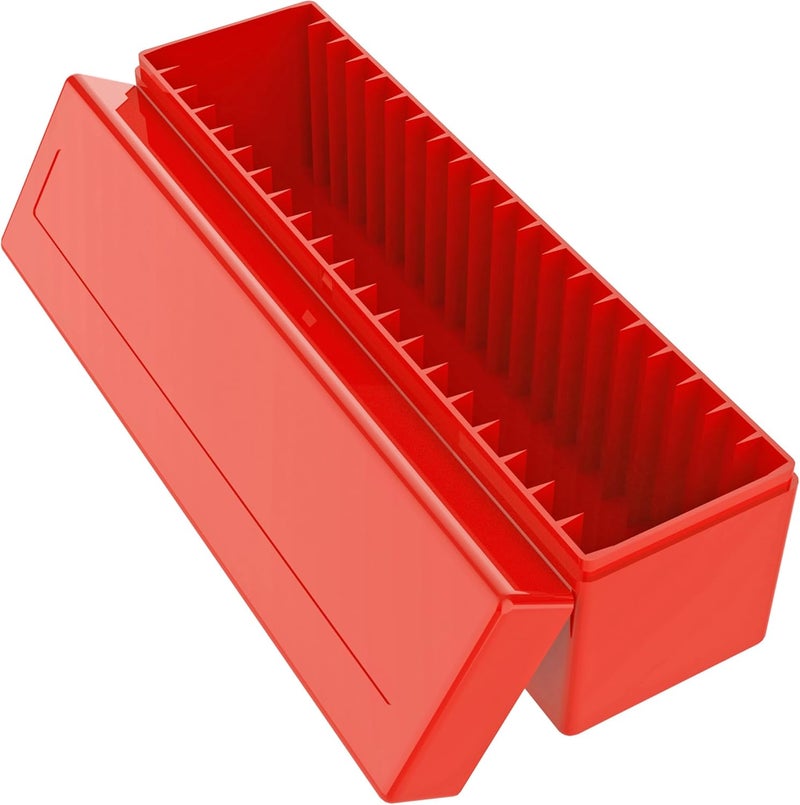 A.I.FORCE Plastic Coin Slab Storage Box – 20-Slot Coin Holder Organizer Case Fits for PCGS NGC PMG PCCB Slabs, Secure Coin Collection Box for Collectors, Home, Office, Bank Use (Box Only, Red) - Image 1