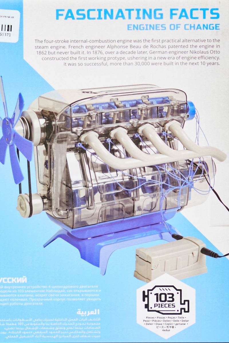 Discovery Channel STEM Model Engine Kit With Moving Motor Parts And Led Light  - Image 4