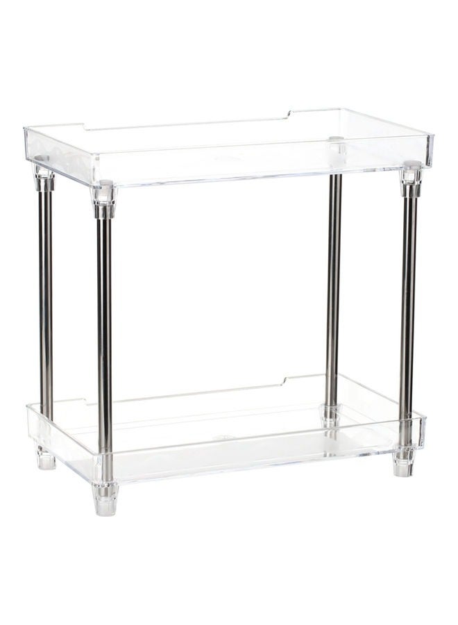 2-Tier Cosmetic Organizer,2-Tier Transparent Skincare Storage Rack with Drawers, Bathroom Counter Organizer, Large Skin care Organizer with Drawers for Vanity,Makeup Countertop Organizer Perfume Tray for Cosmetics - Image 2