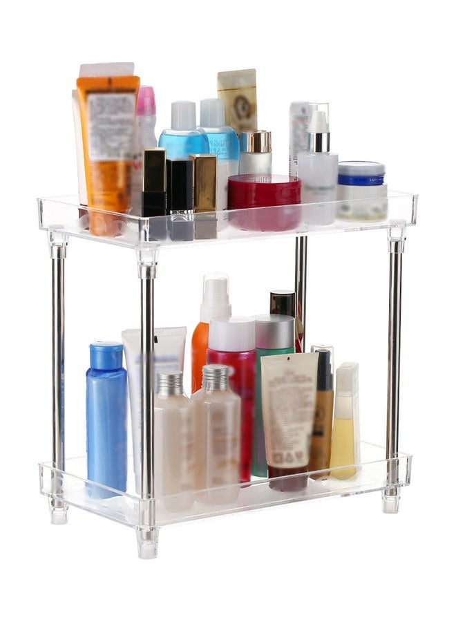 2-Tier Cosmetic Organizer,2-Tier Transparent Skincare Storage Rack with Drawers, Bathroom Counter Organizer, Large Skin care Organizer with Drawers for Vanity,Makeup Countertop Organizer Perfume Tray for Cosmetics - Image 4