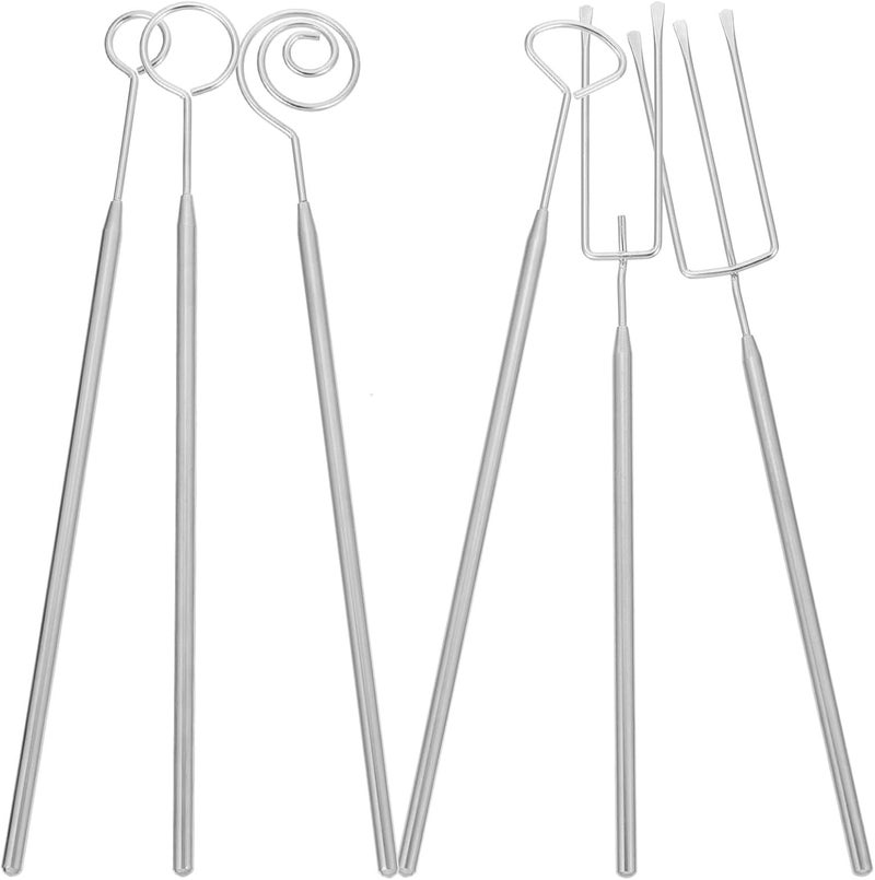 Stainless Steel Fondue Forks Set 6pcs Long Handle Chocolate Dipping Forks Candy Making Tool for Cheese and Dessert Fondue - Image 1