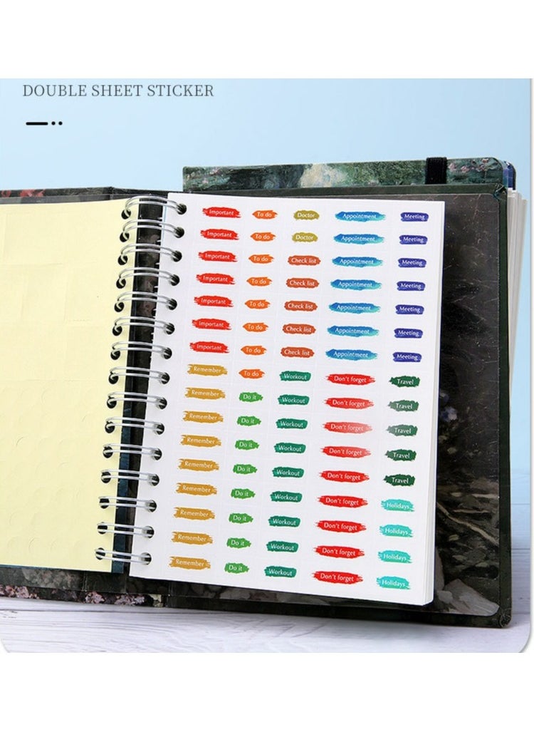 CMGTYYD - Monet's Flower Notebook Diary Notebook A5 Vintage Planner Memo Notebook Weekly Planner With Stickers - Image 1