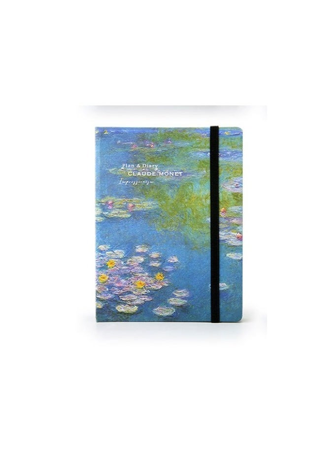 CMGTYYD - Monet's Flower Notebook Diary Notebook A5 Vintage Planner Memo Notebook Weekly Planner With Stickers - Image 1