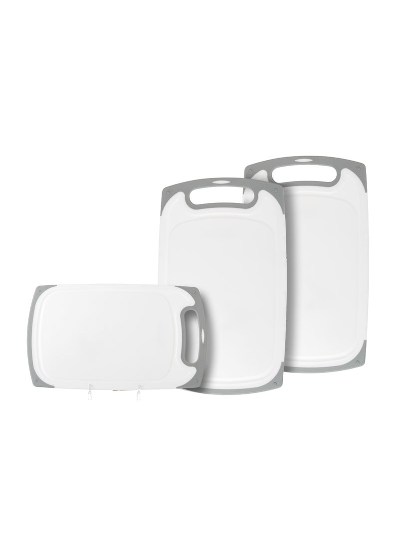 Hic Kitchen Cutting Boards Set 3 Pieces With Slicon Hand  - Image 1