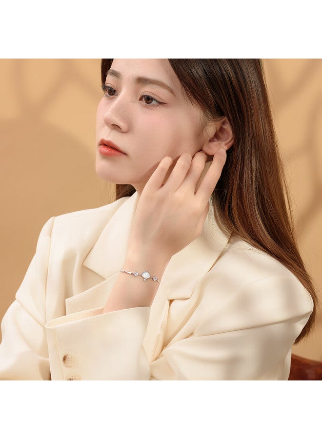 Manhe S925 Silver Prince Bead Bracelet For Women,  New Style Beaded elry, Birthday Gift For Wife Or Girlfriend - Image 3