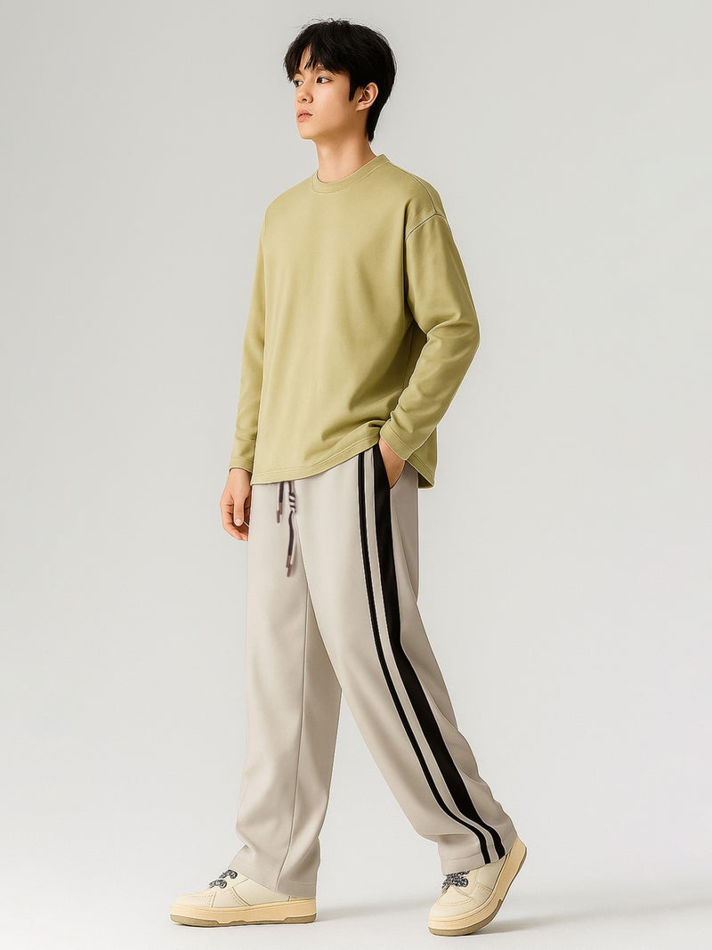 Maniac Mens Double Drive Biscuit and Black Cotton Trackpant - Image 5