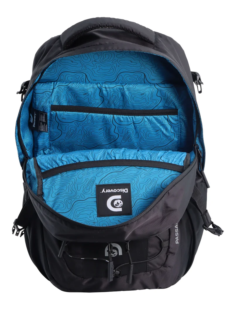 Discovery Discovery Outdoor 30L Backpack Black for Adventure, Durable Lightweight Water Resistant Multi-Compartment Bag for Men Women Hiking Trekking Camping Travel