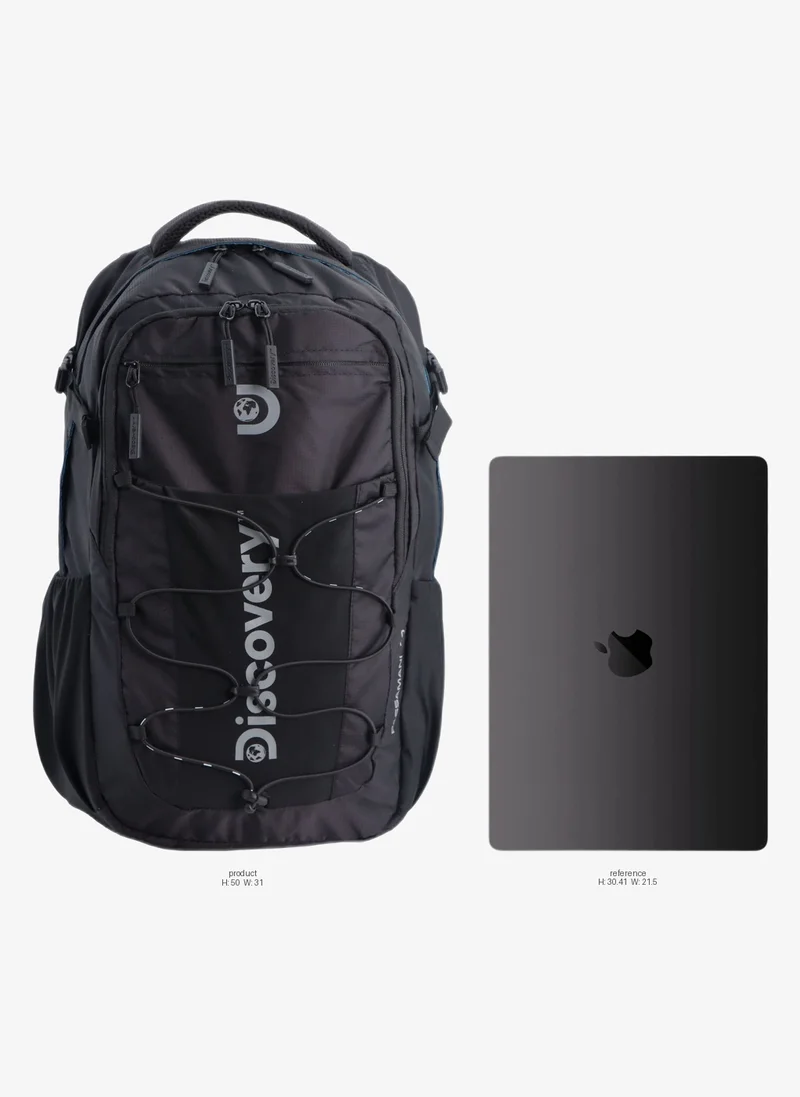 Discovery Discovery Outdoor 30L Backpack Black for Adventure, Durable Lightweight Water Resistant Multi-Compartment Bag for Men Women Hiking Trekking Camping Travel