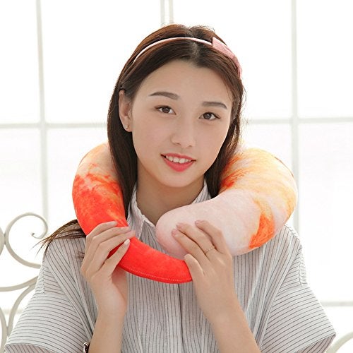 Bettli Shrimp Meat U Shaped Neck Pillow Throw Pillow Cushion Plush - Image 2