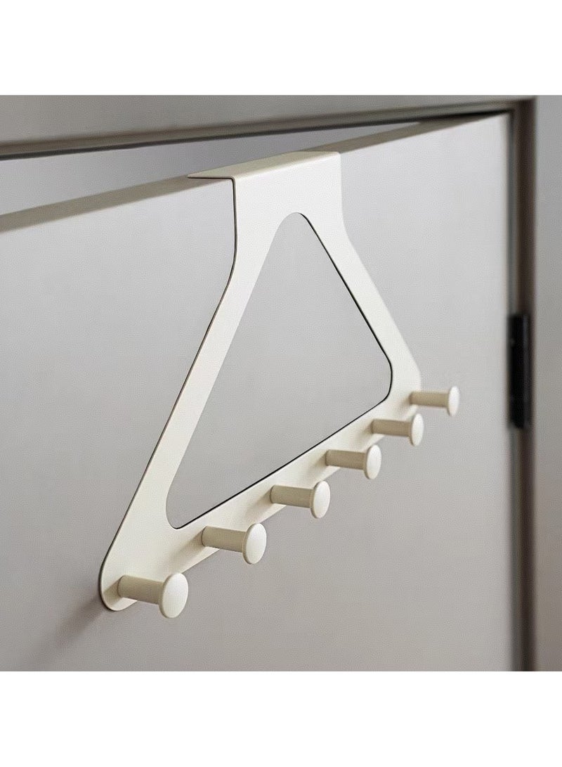Triangle hanging hanger behind the door, carbon steel+ABS plastic, non perforated bathroom hook, bedroom storage, hanger hook, wall hanger hook - Image 4