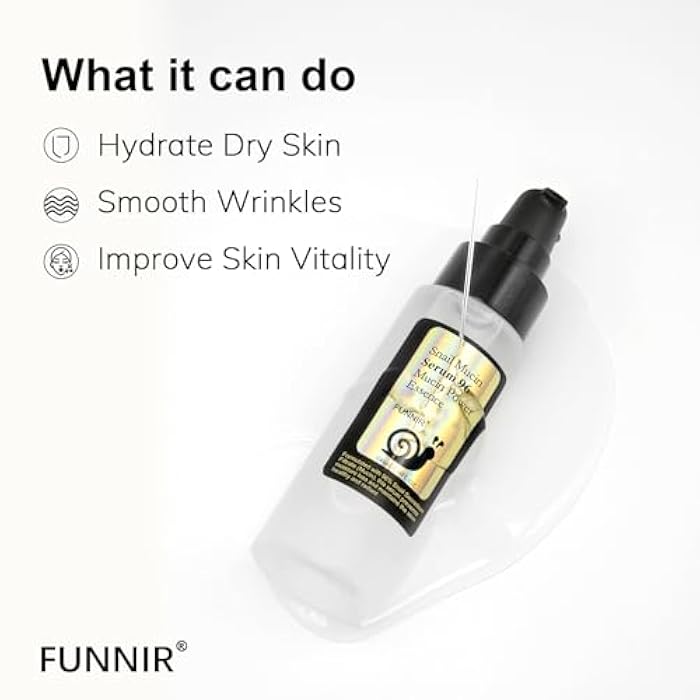 FUNNIR Snail Mucin 96% Essence 100ml, Hydrating Serum for Face with Snail Secretion Filtrate for Dull Skin, Skin care products for All Skin Types - Image 5