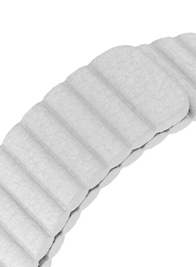 NIBEMINENT Magnetic Leather Band For Apple Watch 38/40/41mm White - Image 4