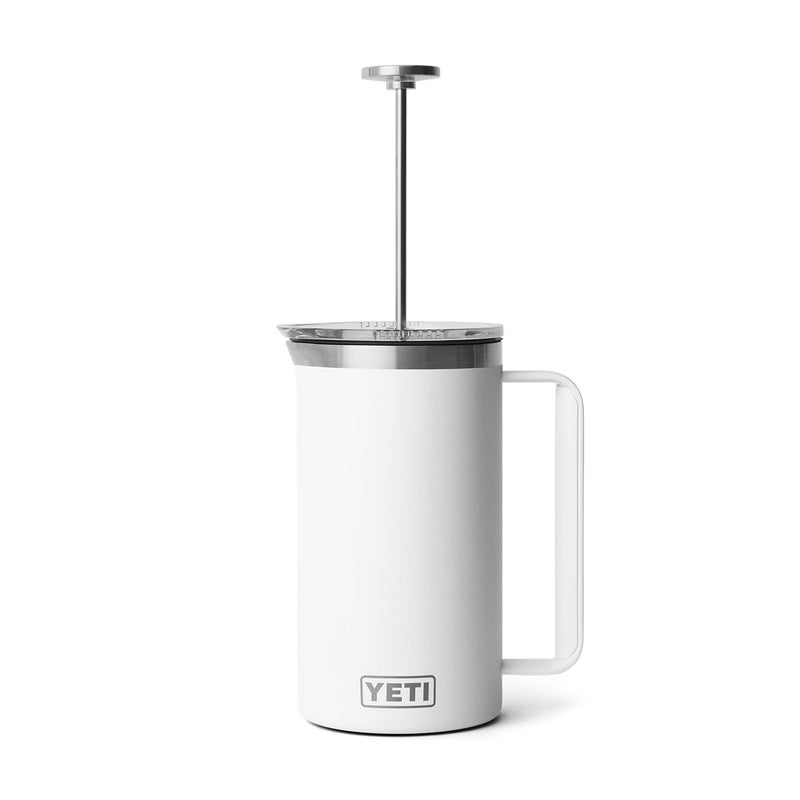 YETI Rambler 34 oz. French Press Coffee Maker, with GroundsControl Filter, White - Image 4