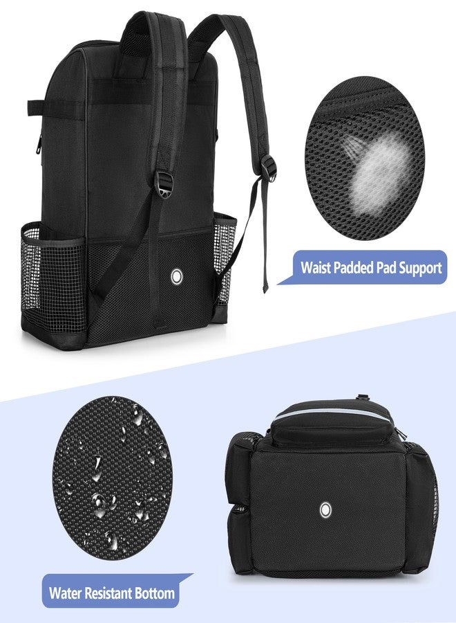 LoDrid Cleaning Bag with Thickened Adjustable Shoulder Straps, Large Cleaning Caddy Organizer with Multiple Pockets for Cleaning and Housework, Black (Patent Designed) - Image 4