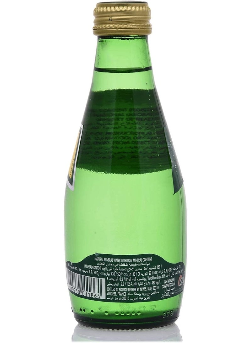 Perrier Natural Sparkling Mineral Water Glass Bottle 200 ml - Image 2