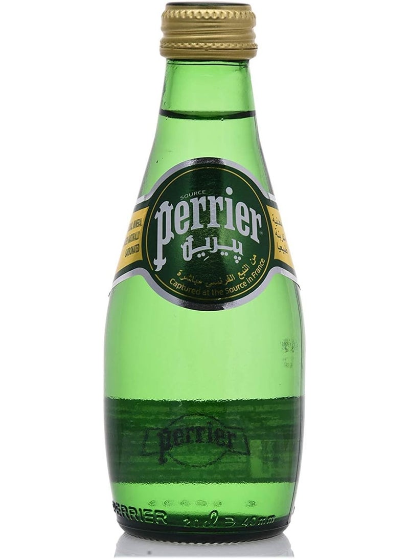 Perrier Natural Sparkling Mineral Water Glass Bottle 200 ml - Image 1