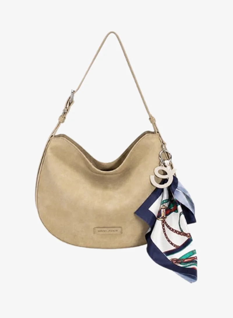 David Jones Slouchy faux leather shoulder bag model CM7792-1| Hobo design work and office, everyday, meetings and casual style bag for women| multi pocket hand and shoulder bag for all seasons