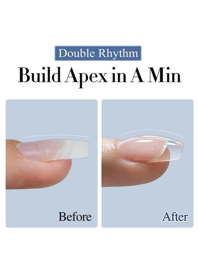 دابل ريذم طلاء أظافر جل شفاف من Double Rhythm، 15 مل، مقوي للأظافر، مُجمّع في زجاجة، وصلات أظافر، جل صلب قابل للغسل، جل طويل الأمد مقاوم للأشعة فوق البنفسجية (شفاف، 8 في 1-1) - Image 3