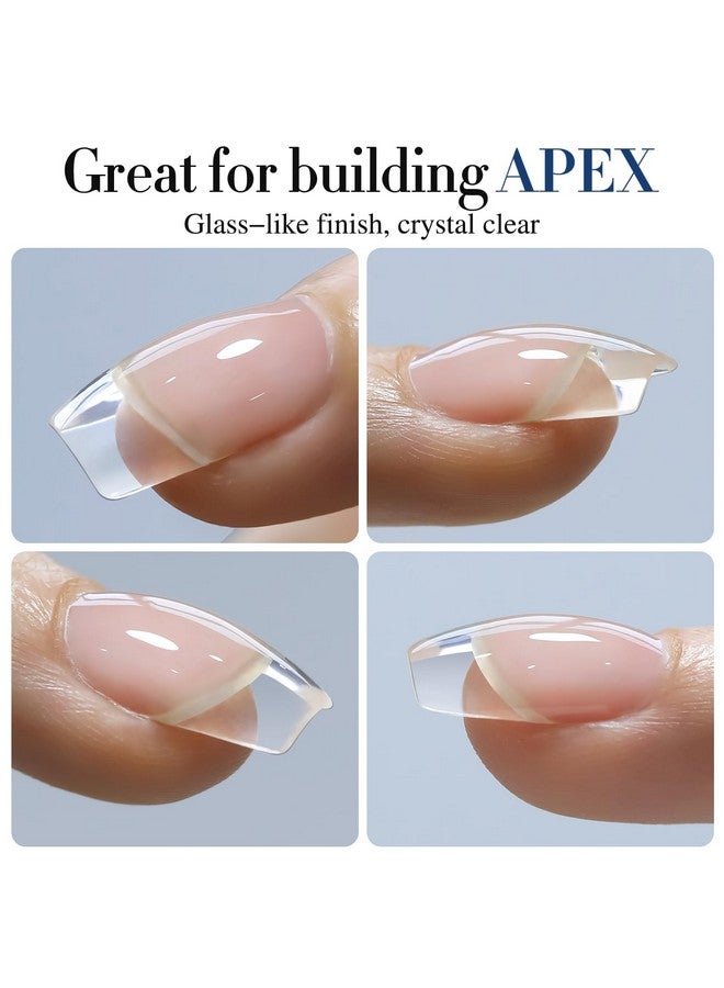 دابل ريذم طلاء أظافر جل شفاف من Double Rhythm، 15 مل، مقوي للأظافر، مُجمّع في زجاجة، وصلات أظافر، جل صلب قابل للغسل، جل طويل الأمد مقاوم للأشعة فوق البنفسجية (شفاف، 8 في 1-1) - Image 5