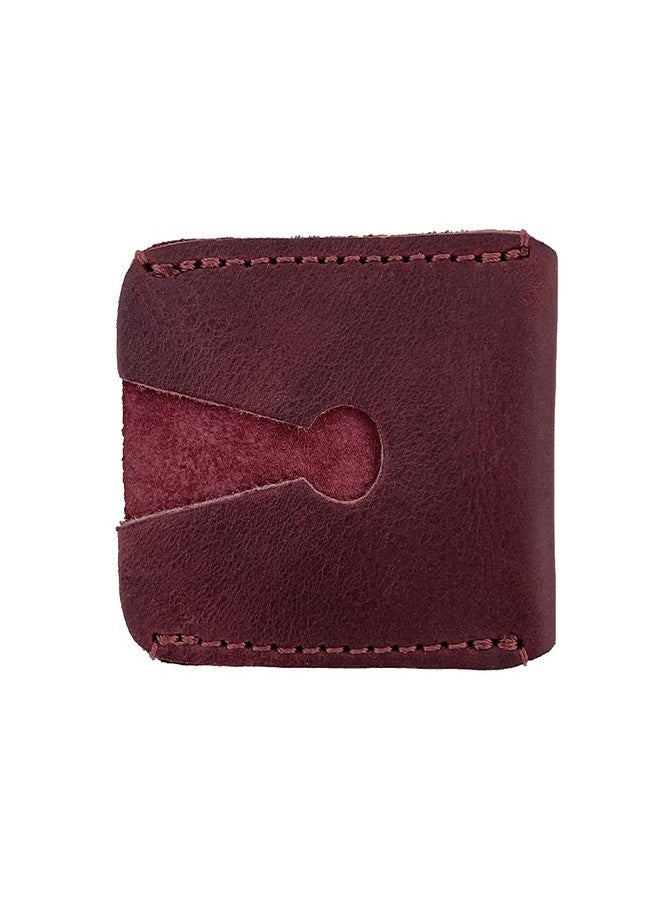Hide & Drink, Leather Double Edge Safety Razor Head Protective Sheath, Shaving Travel Cover Handmade (Sangria) - Image 3
