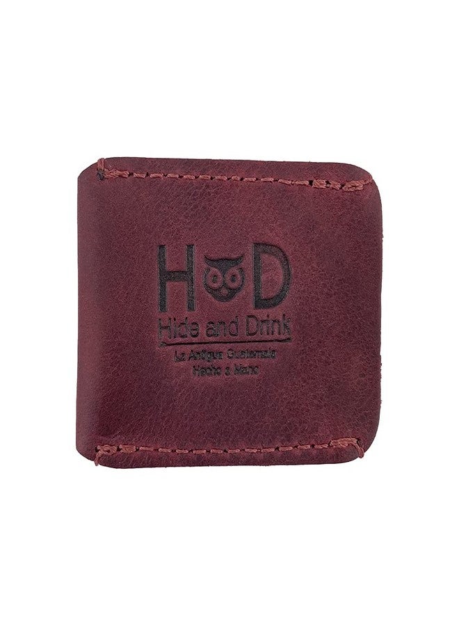 Hide & Drink, Leather Double Edge Safety Razor Head Protective Sheath, Shaving Travel Cover Handmade (Sangria) - Image 2