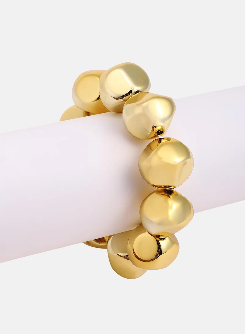 SOHI Dented Beaded Artificial Bracelet Jewellery