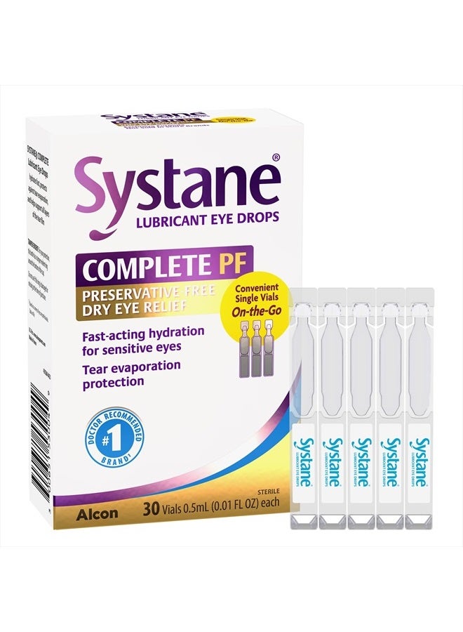 SYSTANE Complete Unit-Dose Preservative-Free Eye Drops 30ct Single-use vials for Dry Eye Relief - Image 1