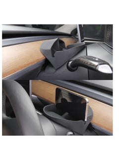 Excefore Steering Wheel Storage Holder for Tesla Model 3 Model Y, Anti-Slip Silicone Storage Tray for Cell Phone, for Tesla Storage Accessories, for Keychains, Sun Glasses, Stand for Navigation Cell Phone  - Image 5