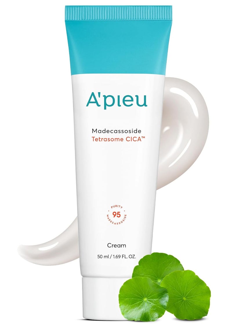 APIEU Madecassoside Tetrasome Cica Cream 169 fl oz 50ml  Upgraded Absorption Enhanced Skin Barrier Calming Effects  Centella Asiatica Asiaticoside Asiatic Acid