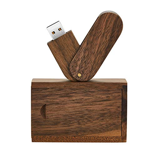 GARRULAX USB Flash Drive, Wooden 8GB / 16GB / 32GB USB2.0 USB Memory Stick Date Storage Pendrive Thumb Drive(64GB, Walnut Wood) - Image 1
