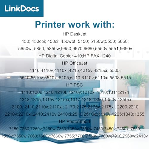 LinkDocs 56 Black Ink Cartridge Remanufactured Replacement for HP 56 C6656A 6656 Ink to use with OfficeJet 5610 6110 5510 4215 PhotoSmart 7660 7760 Printers (2 Black) - Image 3