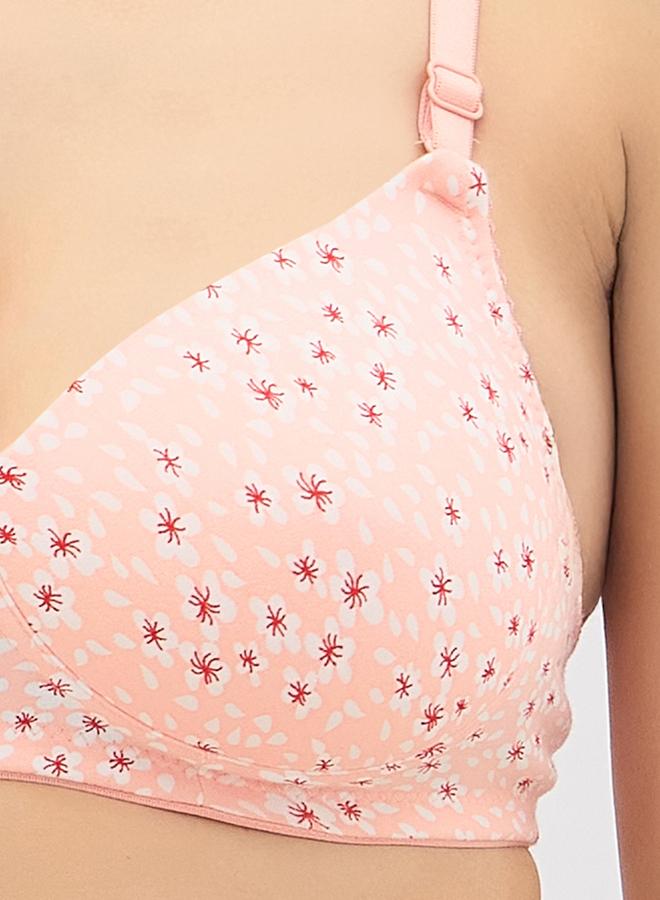 Clovia Pack of 2 - Floral Print Padded Non-Wired Full Coverage Multiway T-Shirt Bra - Image 4