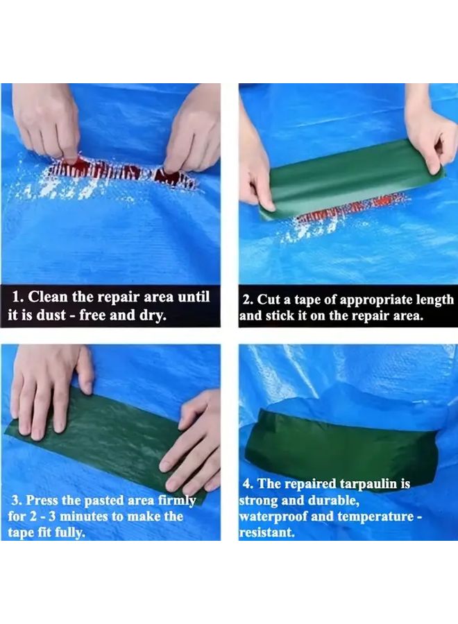 شريط إصلاح ثقيل متعدد الاستخدامات مقاوم للماء بالأشعة فوق البنفسجية، لون أخضر، مقاس 3 بوصة × 32 قدمًا - Image 5