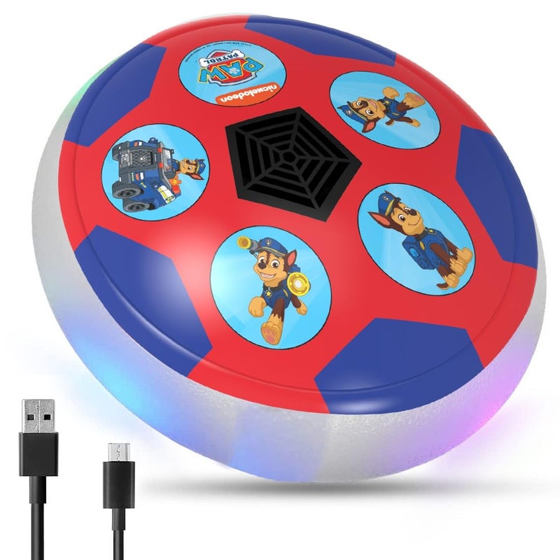 ToyMagic Paw Patrol Chase USB Rechargable Hover Football|Indoor Floating Led Light Soccer Ball|Air Football Disc with Soft Foam Bumpers|Glide On All Floor Types|Birthday Gift for Kids 3+|Multi - Image 1