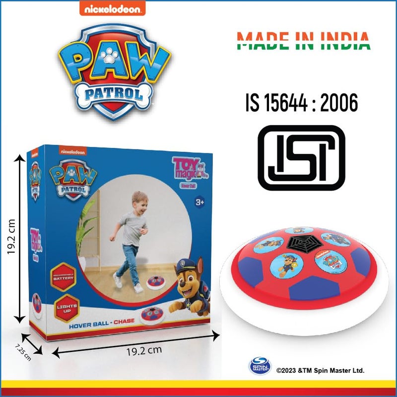 ToyMagic Paw Patrol Chase USB Rechargable Hover Football|Indoor Floating Led Light Soccer Ball|Air Football Disc with Soft Foam Bumpers|Glide On All Floor Types|Birthday Gift for Kids 3+|Multi - Image 5