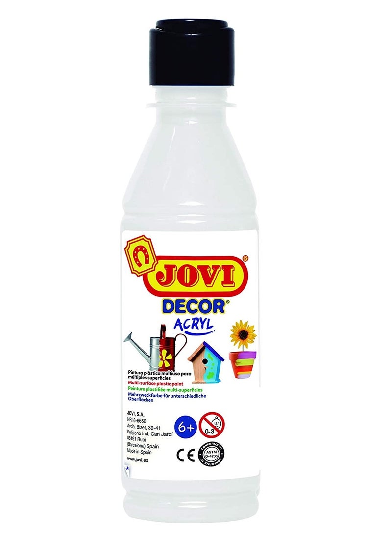 JOVI زجاجة طلاء أكريليك 250 مل لون أبيض - Image 1