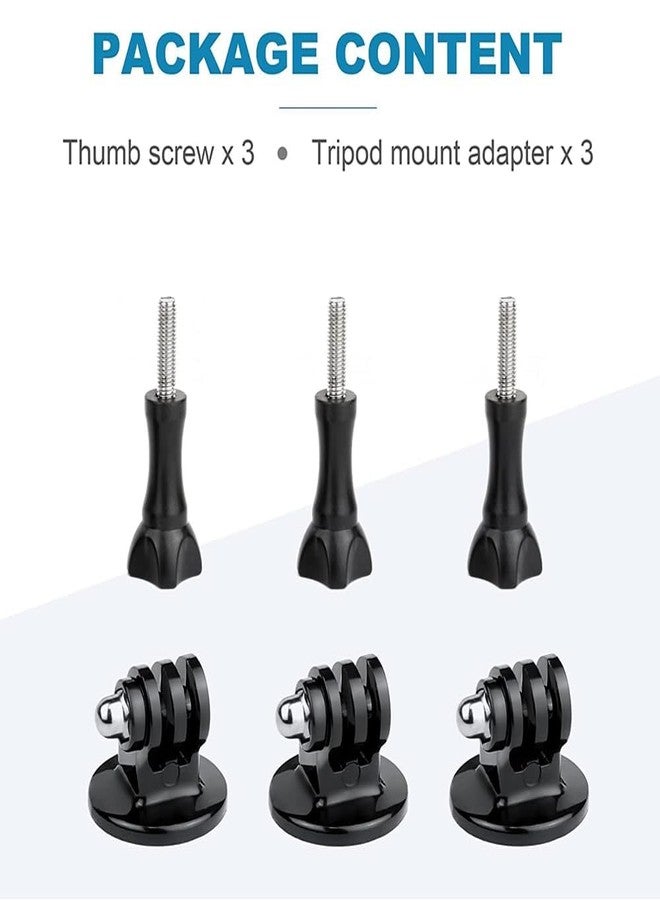 Action Pro Tripod Adapter Mount and Screw Kit Accessories | Compatible with GoPro Hero 13 12 11 10 9 8 7 6 5 4 3 3 Plus and Action Cameras | Durable, Lightweight Mount Kit - Image 5