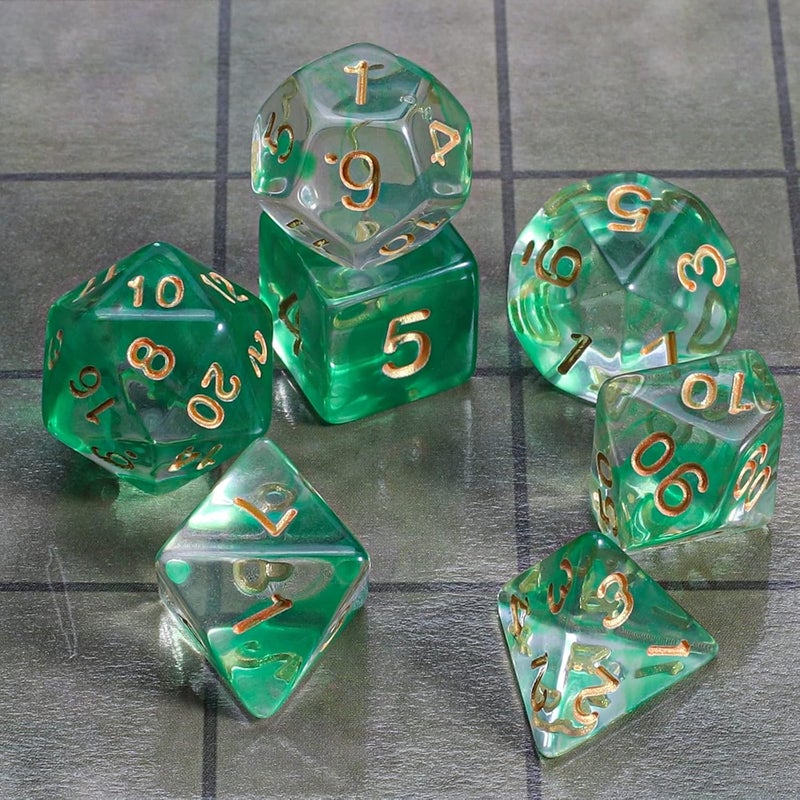 CiaraQ DND Polyhedral Dice Set with a Black Dice Bag for D&D RPG MTG Role Playing Table Games - Image 2