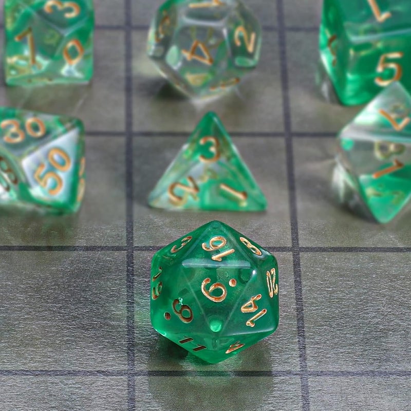 CiaraQ DND Polyhedral Dice Set with a Black Dice Bag for D&D RPG MTG Role Playing Table Games - Image 4