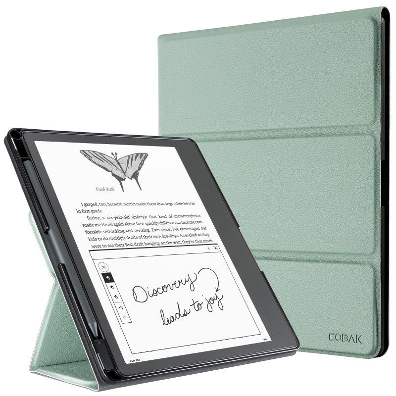 CoBak Stand Case for Kindle Scribe - Premium Folio Leather Cover with Pen Holder, Auto Sleep/Wake - Compatible with 10.2 Inch Kindle Scribe (2022/2024 Release) - Image 1