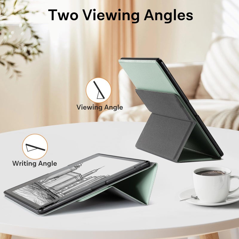 CoBak Stand Case for Kindle Scribe - Premium Folio Leather Cover with Pen Holder, Auto Sleep/Wake - Compatible with 10.2 Inch Kindle Scribe (2022/2024 Release) - Image 2