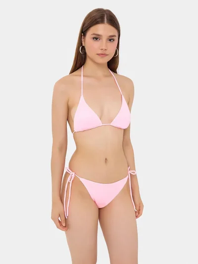 زوبعة طقم بيكيني مثلث بربطة جانبية بتأثير تاي داي