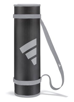 Adidas Fitness Yoga Mat with Carrying Strap and Non-Slip Textured Base - Cushioned Workout Mat for Home Gym, Floor Workouts, and Intense Exercises  - Image 1