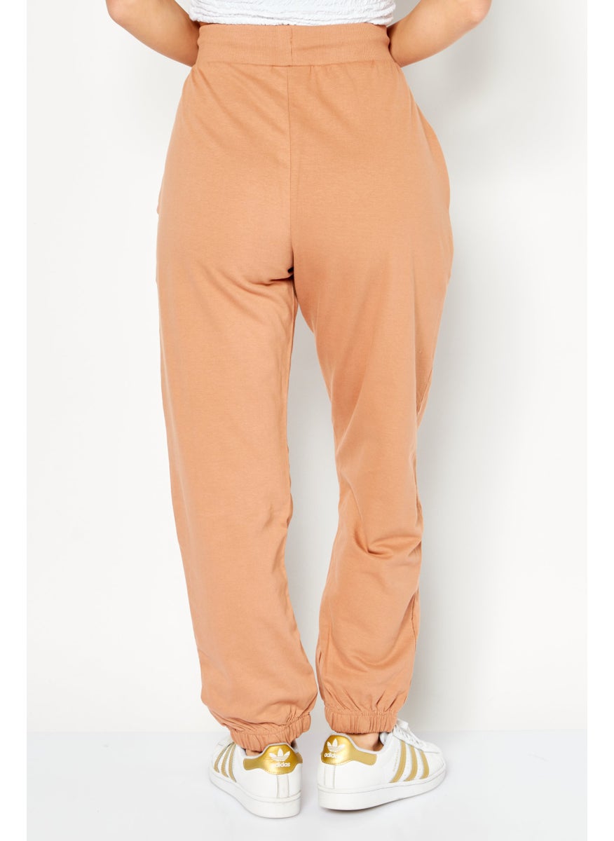 Nautica Competition Women Sportswear Fit Embroidered Training Pants, Brown  - Image 4